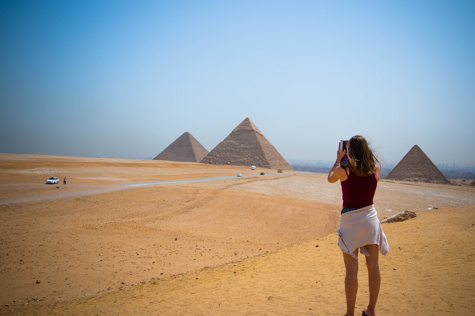 Giza Desert Pyramids